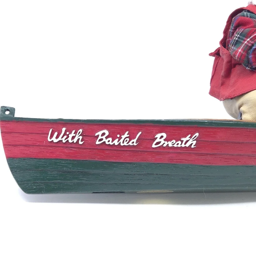 Possible‎ Dreams Clothtique Fishing Santa With Baited Breath Figurine 2003 Boat